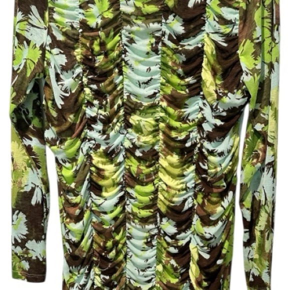 Future Collection Green Floral BodyCon Mini Dress - Picture 4 of 13